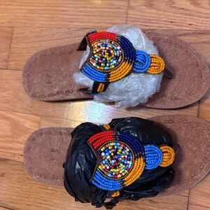 Colorful Beaded Sandals